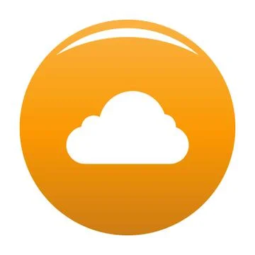 Little cloud icon orange Stock Illustration