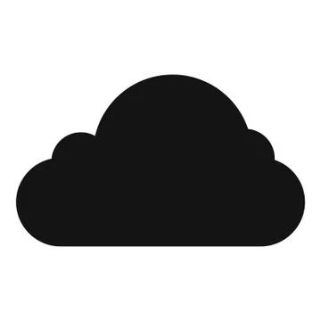 Little cloud icon, simple style. Illustrazione stock