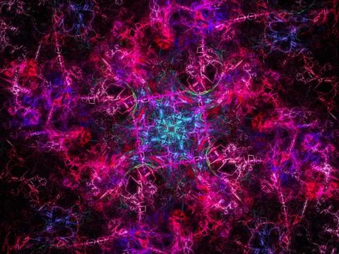 Little connected elements in nanotechnology Stock Illustration