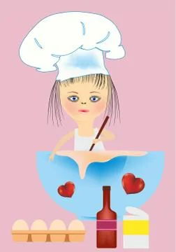 Little cook Stock Illustration