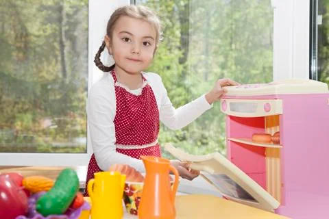 Little cook 스톡 사진