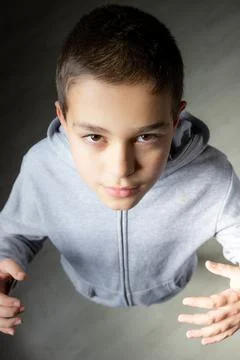 Little cool boy Stock Photos