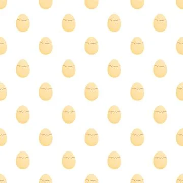 Little cracked egg shells seamless pattern design Illustrazione stock