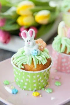 Little cupcake for easter Stock Photos