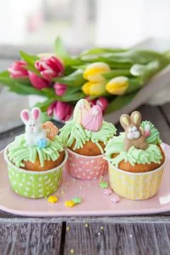 Little cupcake for easter Foto stock