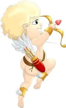 A little cupid with a bow Stock Illustration