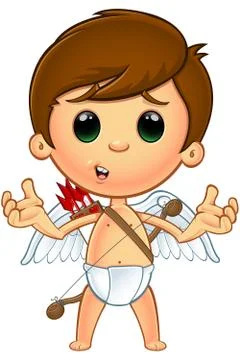 Little Cupid Character Stock Illustration