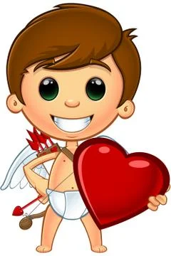 Little Cupid Character Illustrazione stock