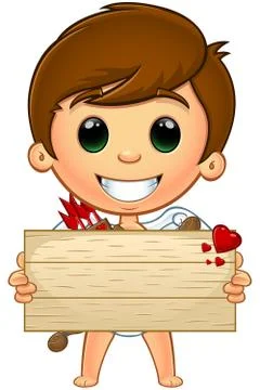 Little Cupid Character Illustrazione stock