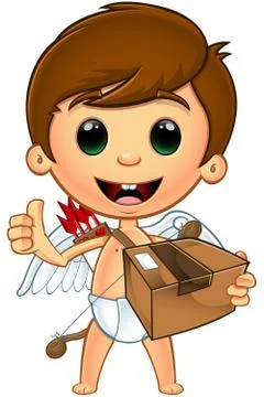 Little Cupid Character Illustrazione stock