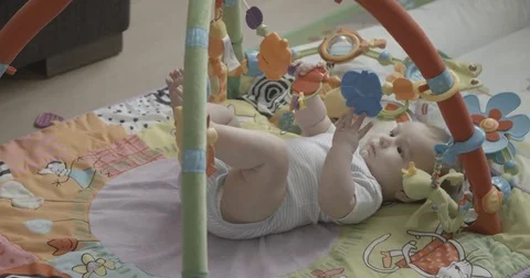 Little Cute Boy Playing Video stock 73390858