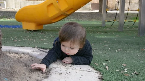 Little cute boy playing on playground. Stock-Footage 101802659