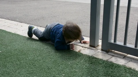 Little cute boy playing on playground. Stock Footage 104009627