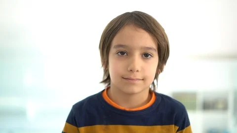 Little cute boy portrait Stock Footage 105237628