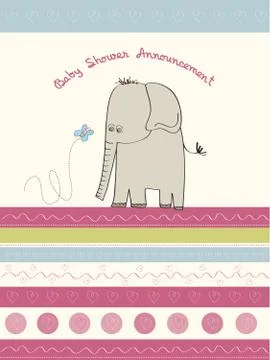 Little cute elephant Stock Illustration