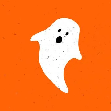 Little cute ghost. Cute ghost celebrate Halloween. Cute Ghost Vector Stock Illustration
