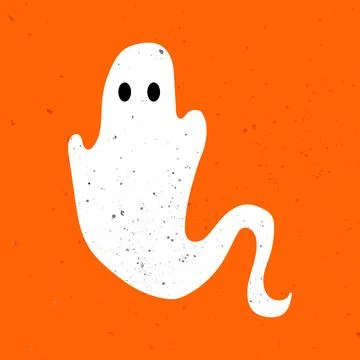 Little cute ghost. Cute ghost celebrate Halloween. Cute Ghost Vector Stock Illustration