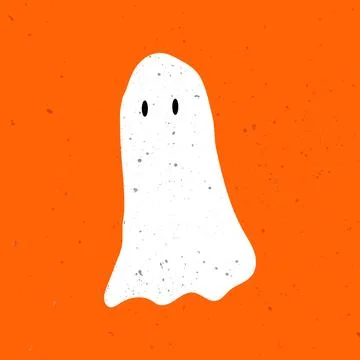 Little cute ghost. Cute ghost celebrate Halloween. Cute Ghost Vector Stock Illustration