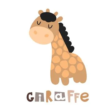 Little cute giraffe Stock Illustration