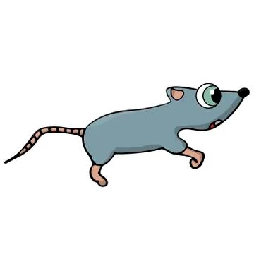 Little cute mouse. isolated vector illustration Stock Illustration