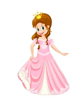 Little cute princess Stock Illustration