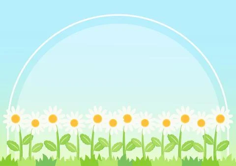 Little daisy arch frame 2 Illustrazione stock