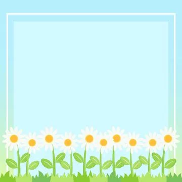 Little daisy frame 1 Stock Illustration