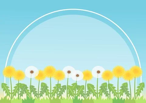 Little dandelion arch frame 2 Stock Illustration