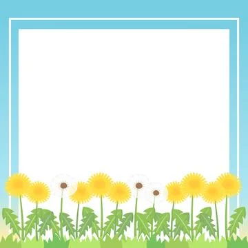 Little dandelion frame 1 Stock Illustration