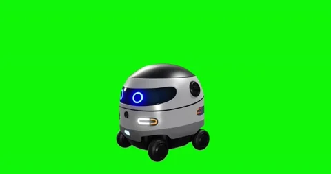 Little delivery robot. Stock Footage 234383115