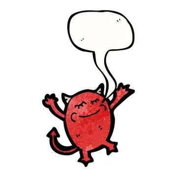 Little devil cartoon 스톡 일러스트