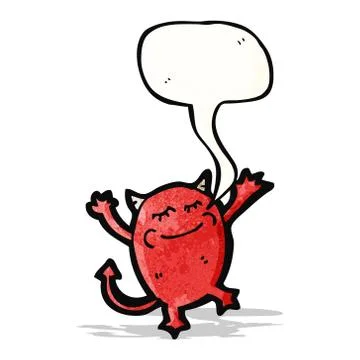 Little devil cartoon 스톡 일러스트