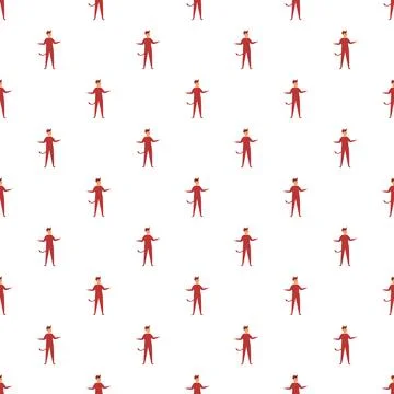 Little devil characters forming halloween seamless pattern 스톡 일러스트