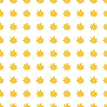 Little ditsy flowers seamless pattern isolated on white background. Retro cha Stock Illustration