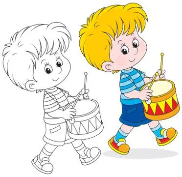 Little drummer Stock Illustration
