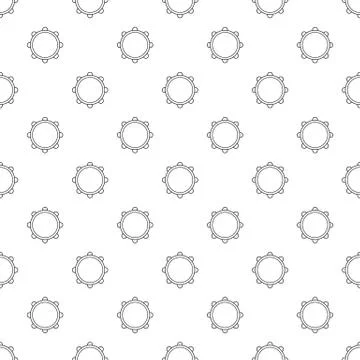 Little drums pattern vector seamless Stock Illustration