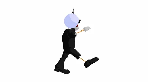 Little drunk guy walking Stock Footage 993546