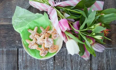Little easter cookies Stock Photos