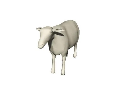 Little Easter lamb stands on pasture Stock Illustration