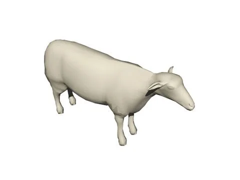 Little Easter lamb stands on pasture Stock Illustration