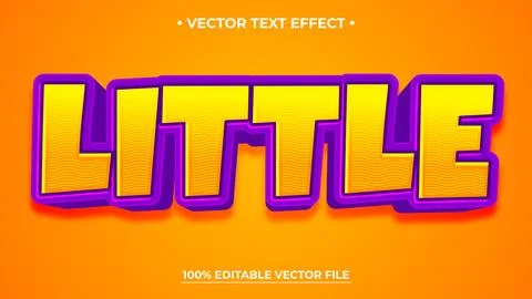 Little editable text effect with modern and colorful kids style イラスト素材