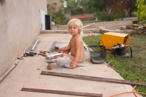 Little engineer 库存照片