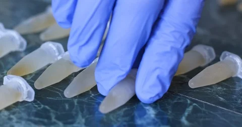 Little eppendorf is lines Hand Stock Footage 111225964