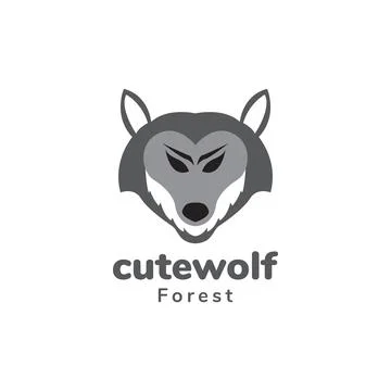 Little face wolf logo design vector graphic symbol icon sign illustration c.. Stock Illustration