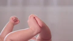 Baby Feet in the Sand. with Kinetic Sand Box Stock Video - Video of  digging, motion: 96293689