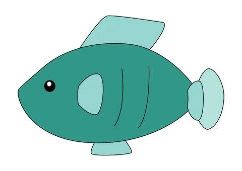 Little fish isolated on a white background Stock Illustration