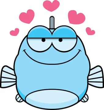Little Fish in Love Stock Illustration
