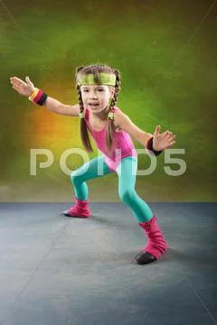 Little fitness girl Stock Photos