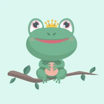 Little frog. Illustrazione stock