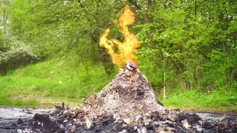 Little funny Volcano Stock Footage 170782382